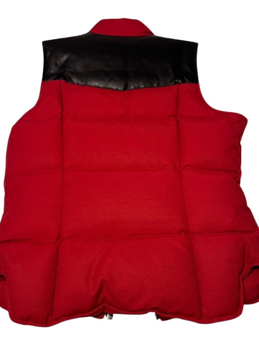 Moose Knuckles Red Puffer Vest with Black Yoke - Picture 4 of 4